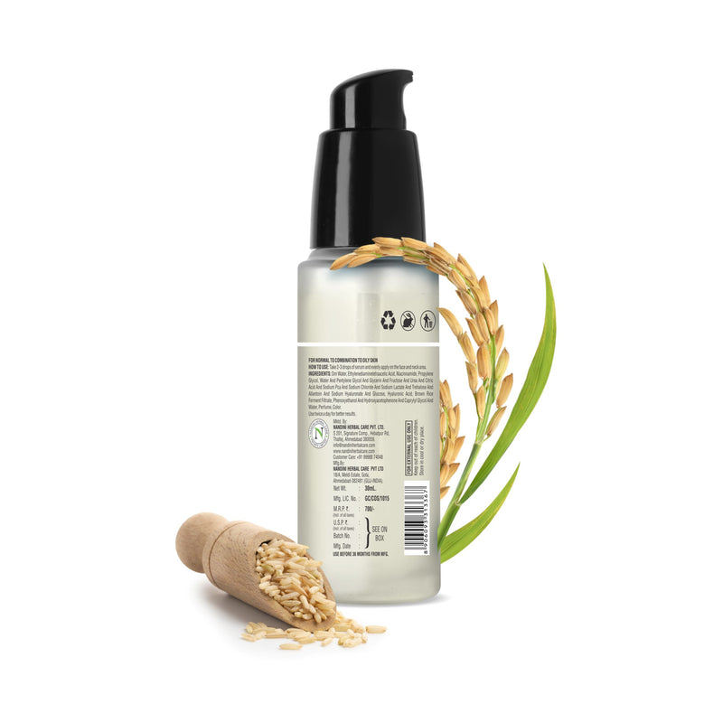 10% Niacinamide Face Serum, For Luminous Clarity with Brown rice extracts + H.A - 30ML