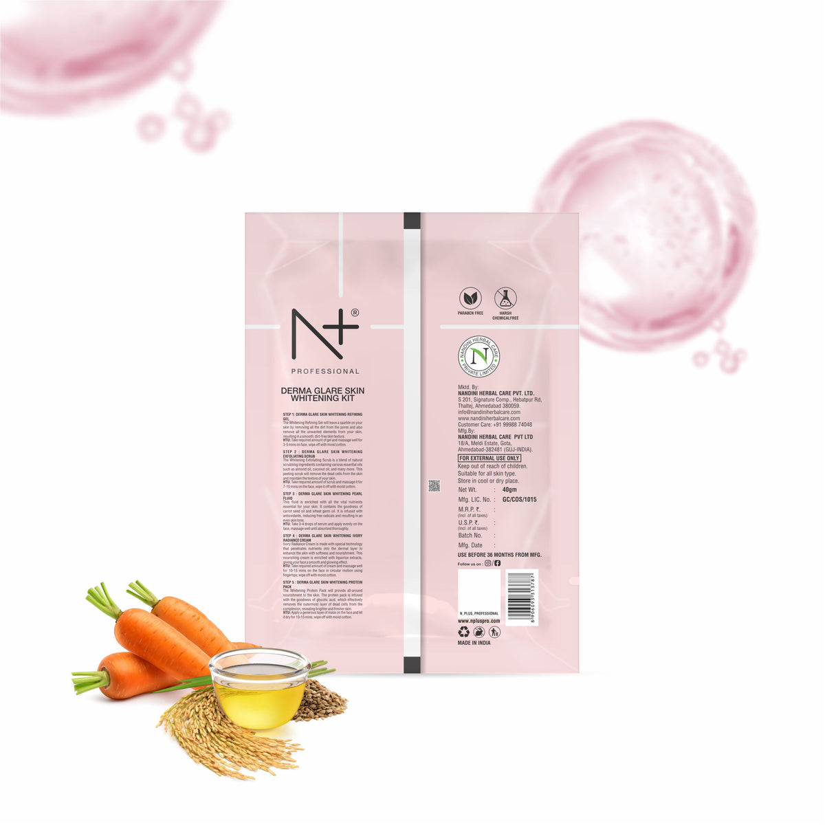 Derma Glare Skin Whitening Kit- 40gm pouch