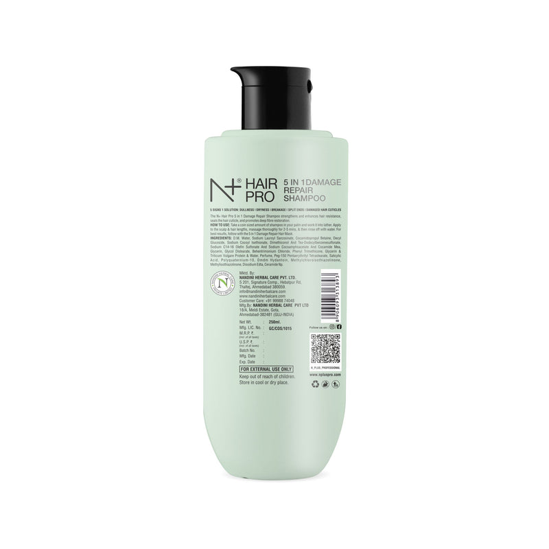 Hair Pro 5 in 1 Damage Repair Shampoo | Ceramides & Wheat Protein
