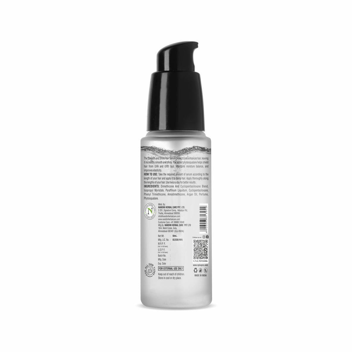 Hair Pro Smooth & Shine Hair Serum – Phytosqualane & Argan Oil