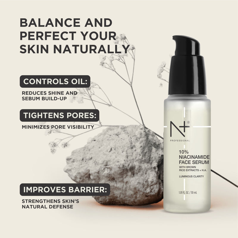 10% Niacinamide Face Serum, For Luminous Clarity with Brown rice extracts + H.A - 30ML