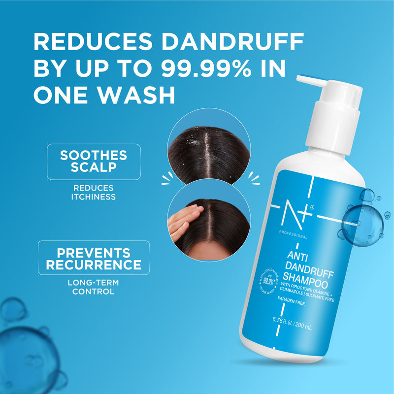 N Plus Professional Anti Dandruff Shampoo, Reduces Dandruff upto 99.99% in one wash