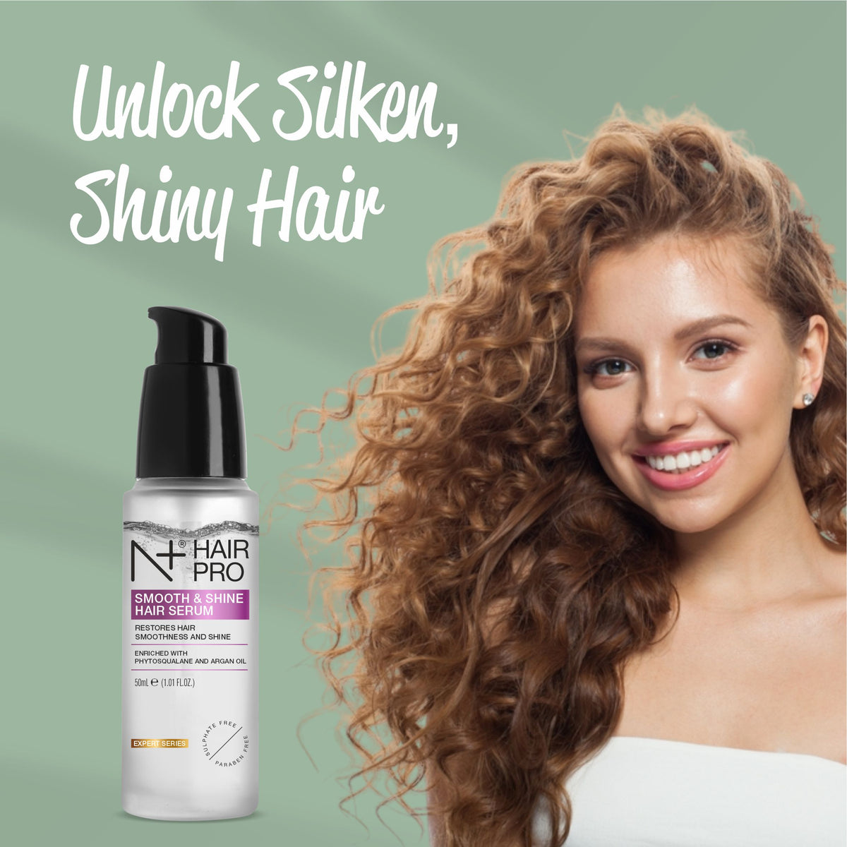 Hair Pro Smooth & Shine Hair Serum – Phytosqualane & Argan Oil