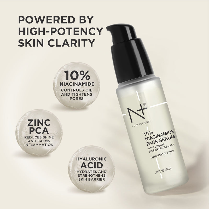 10% Niacinamide Face Serum, For Luminous Clarity with Brown rice extracts + H.A - 30ML