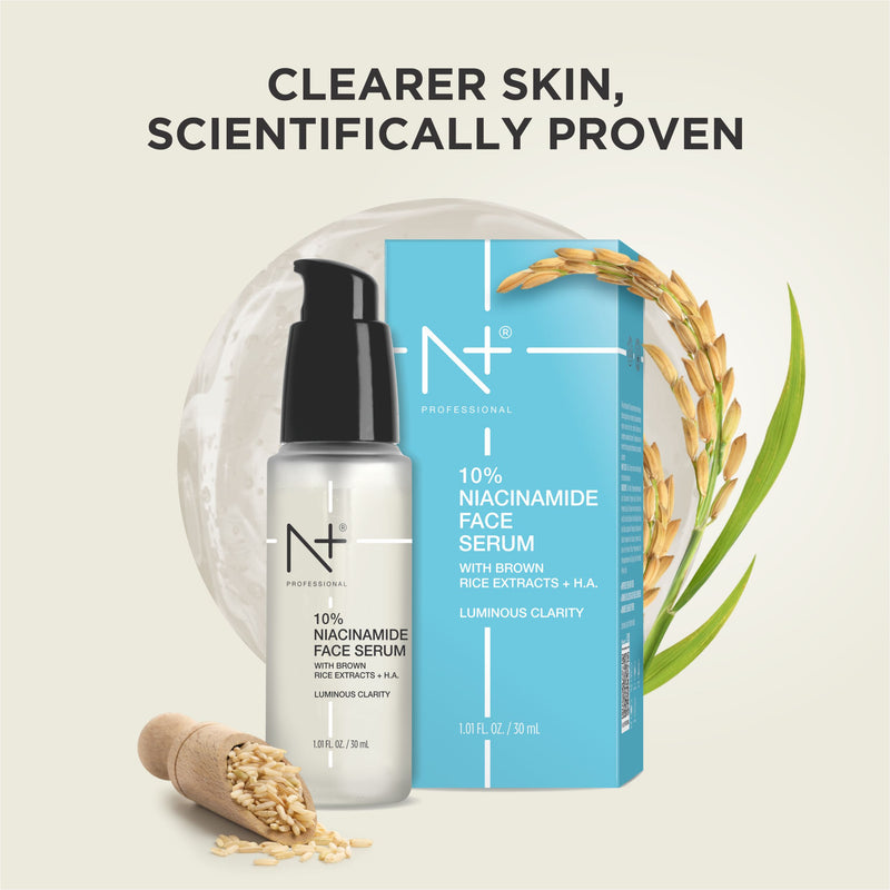 10% Niacinamide Face Serum, For Luminous Clarity with Brown rice extracts + H.A - 30ML