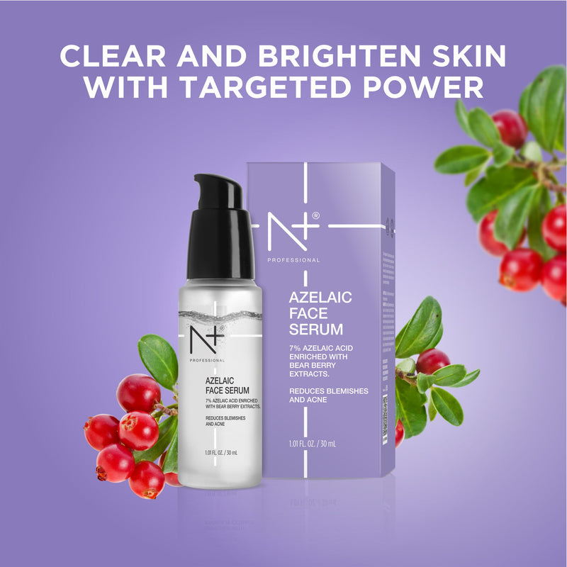 7% Azelaic Acid Face Serum Brightening serum, For Pigmentation, Enriched with Bear Berry Extracts - 30ML