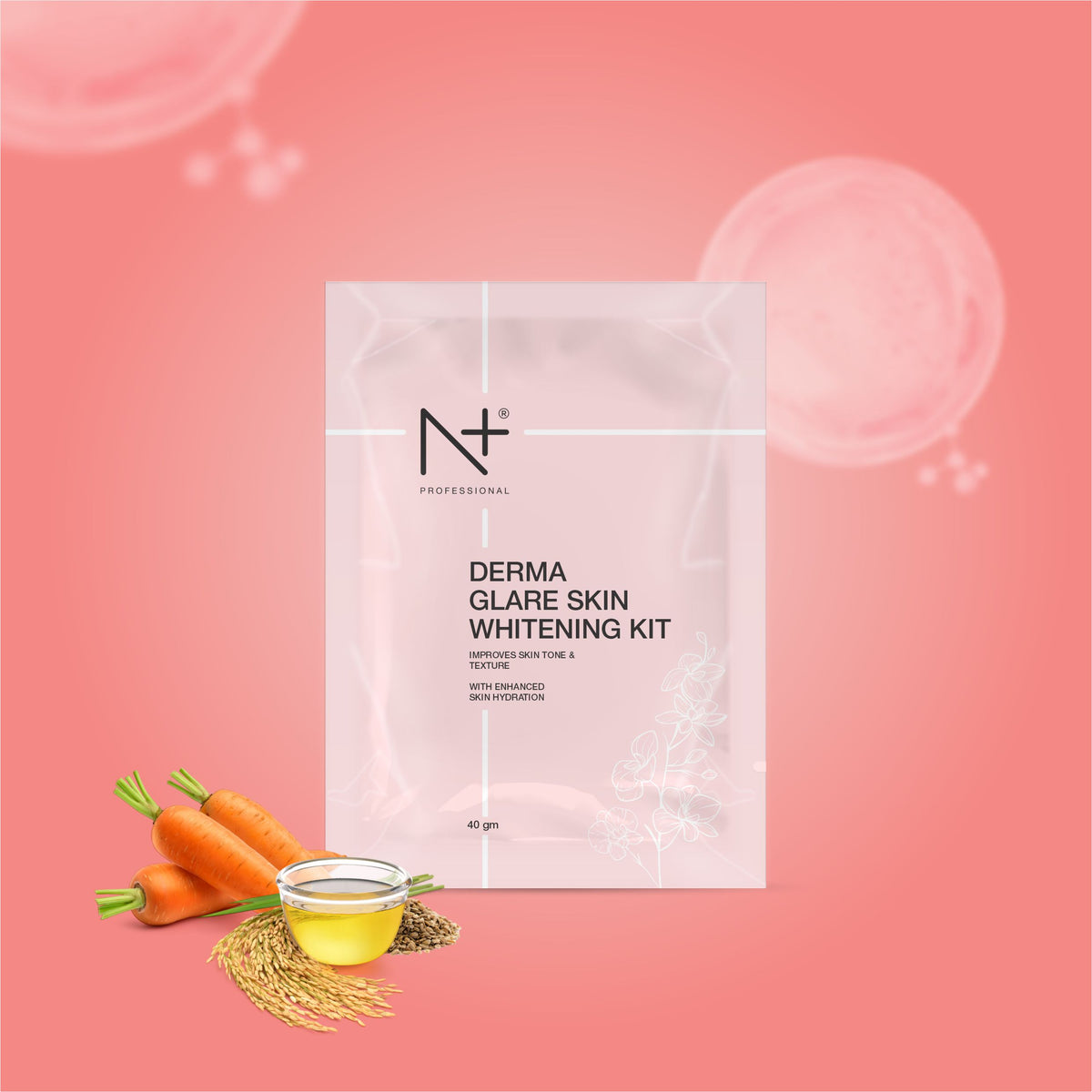 Derma Glare Skin Whitening Kit- 40gm pouch