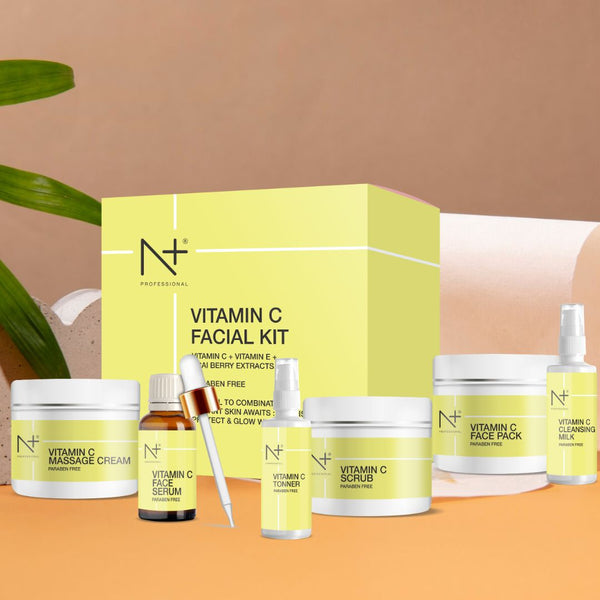 Vitamin C Facial Kit, With Vitamin C + E + Acai Berry Extracts, Radiant Skin Awaits