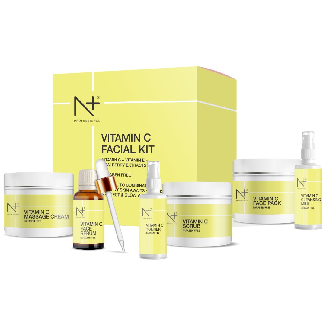 Vitamin C Facial Kit, With Vitamin C + E + Acai Berry Extracts, Radiant Skin Awaits