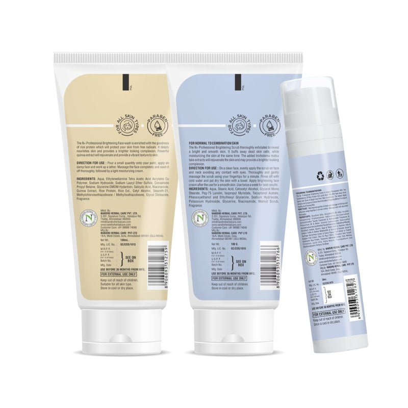 Skin Brightening Combo (Brightening Facewash+ Brightening Scrub+ Brightening Cream)