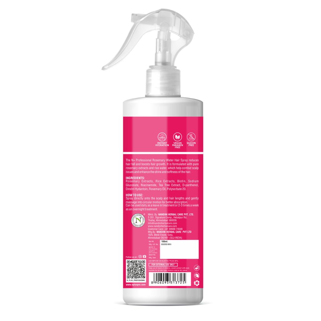 Rosemary Water Hair Spray |Mist Spray for Hairfall | Rosemary Hair Mist | Adds Shine & Helps Reduce Hairfall, Strengthens Hair | For All Hair Types | For Men & Women