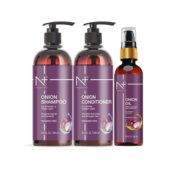 Hair Combo for Dandruff & Hairfall ( Onion Shampoo+ Onion Conditioner+ Onion Oil)