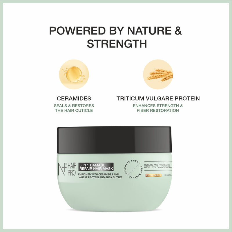 Hair Pro 5 in 1 Damage Repair Hair Mask | Wheat Protein & Shea Butter