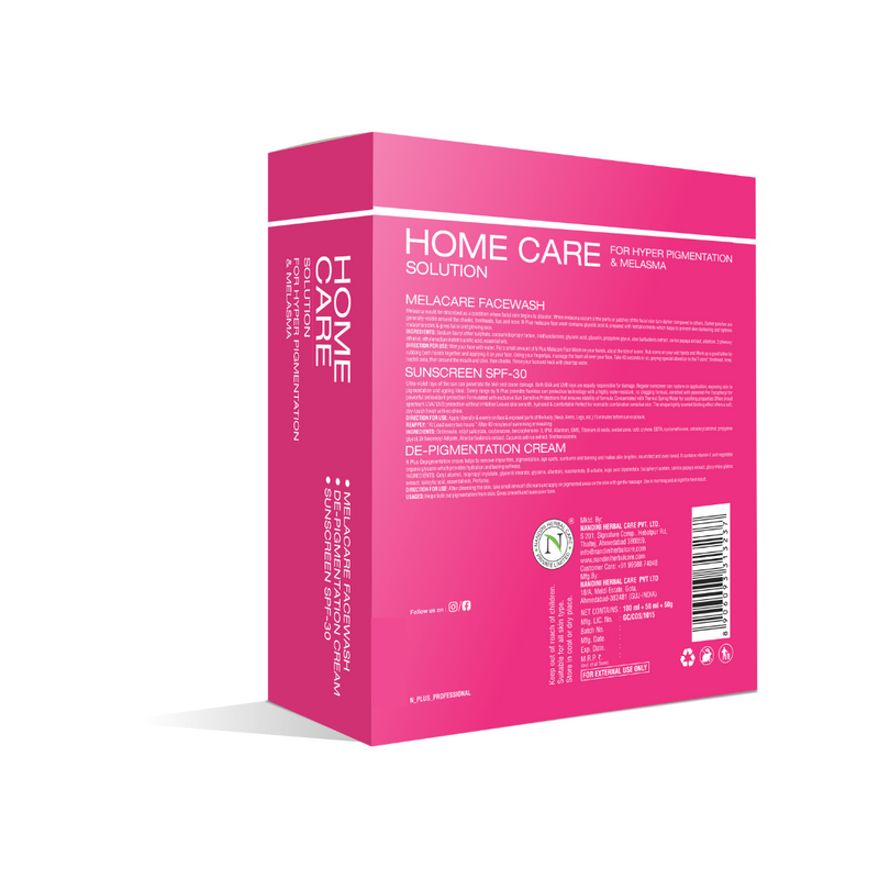 Hyper Pigmentation & Melasma Home Care Combo ( Melacare facewash + De-Pigmentation Cream + SPF 30)