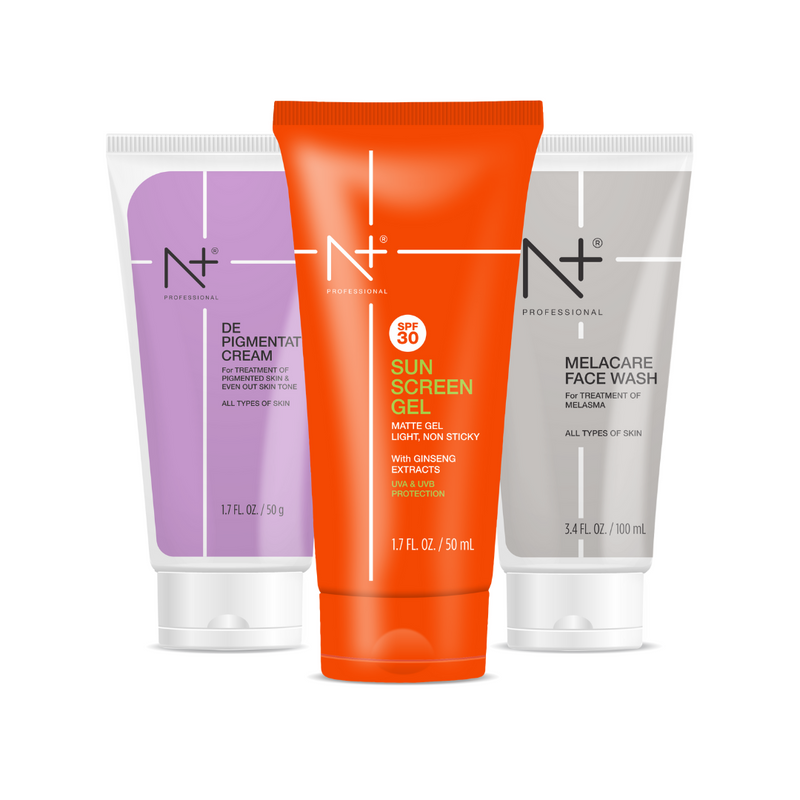 Hyper Pigmentation & Melasma Home Care Combo ( Melacare facewash + De-Pigmentation Cream + SPF 30)