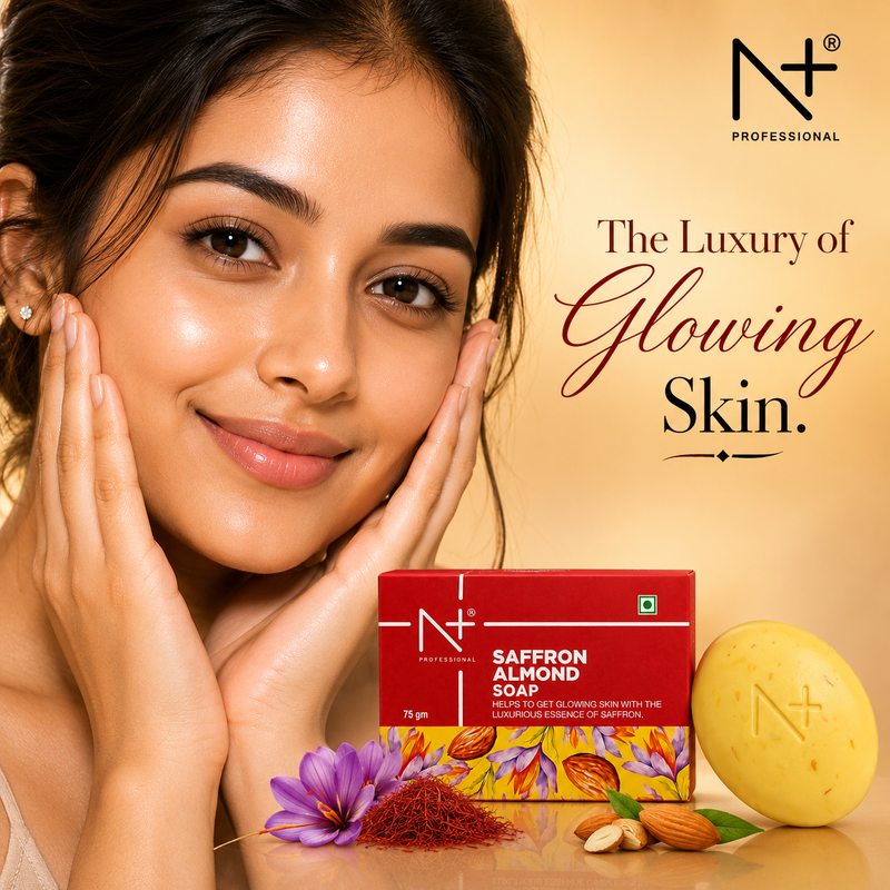 Saffron Almond Soap, For Glowing skin, Enriched With Luxurious Essenece Of Saffron, Pack of 3