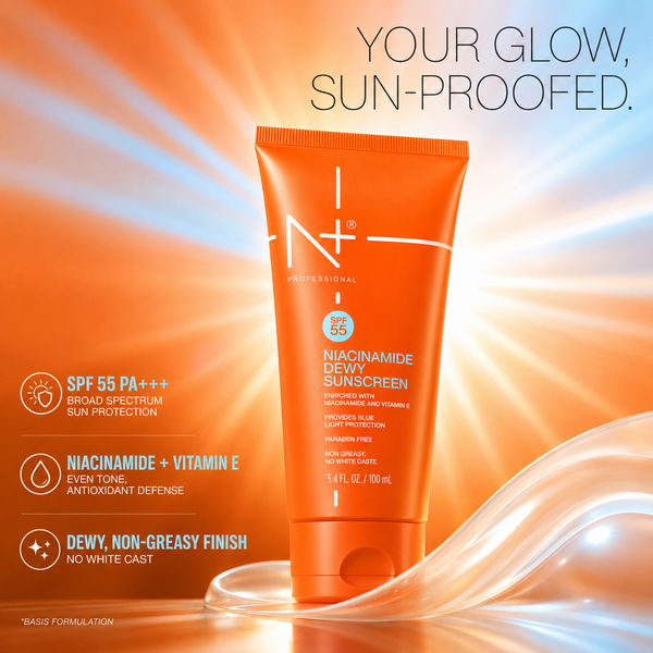 SPF 55 Niacinamide Dewy Sunscreen Cream | Non-Greasy (100 ML)