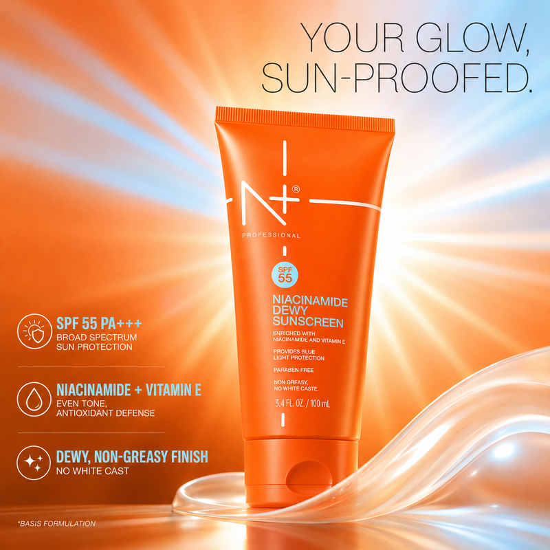SPF 55 Niacinamide Dewy Sunscreen Cream | Non-Greasy (100 ML)