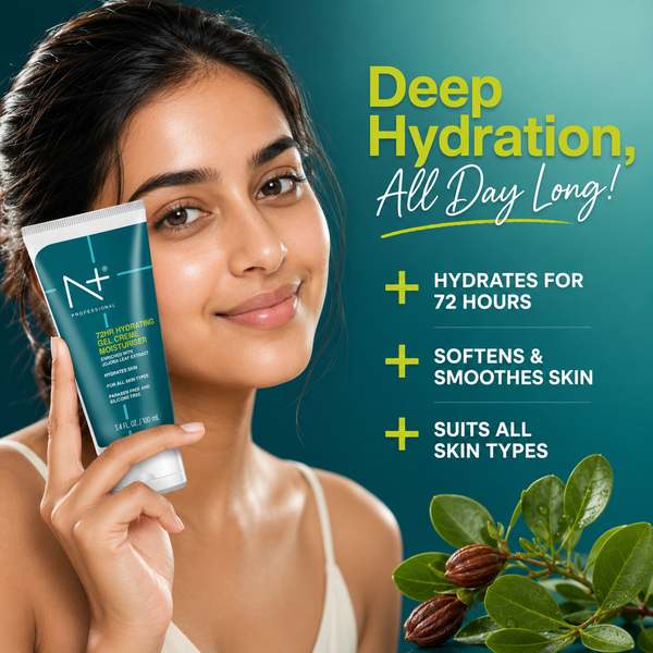 72 Hr Hydrating Gel Creme Moisturiser, Enriched with Jojoba Leaf Extract, 100ml