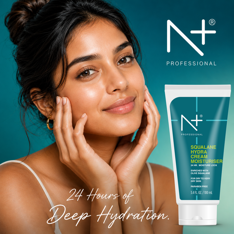 Squalane Hydra Cream Moisturiser, Enriched with Olive Squalane, For dry to very dry skin, 24 HR* Moisture Lock- 100ml