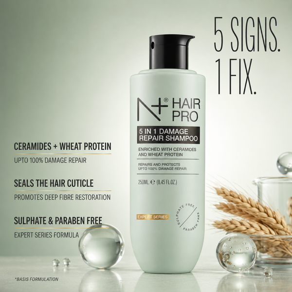 Hair Pro 5 in 1 Damage Repair Shampoo | Ceramides & Wheat Protein