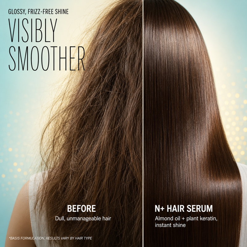 Hair Serum, Enriched with Almond Oil & Plant Keratin, Makes Hair Shiny & Smooth- 100ml