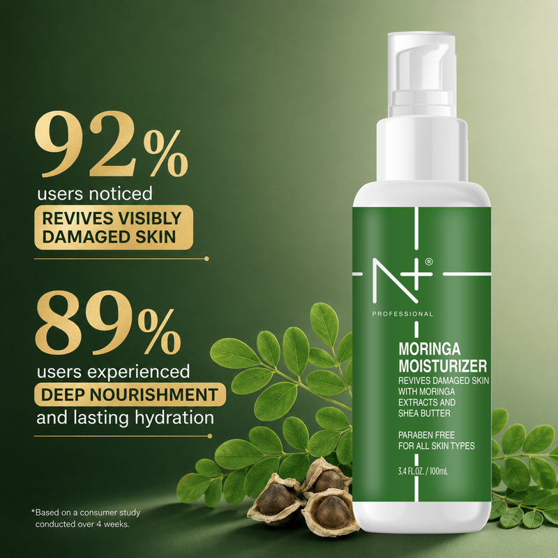 Moringa Moisturizer, Revives Damaged Skin, With Moringa Extracts & Shea Butter