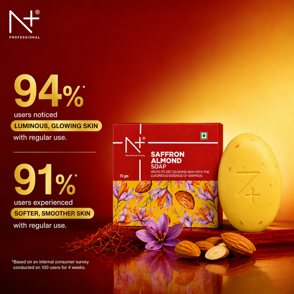 Saffron Almond Soap, For Glowing skin, Enriched With Luxurious Essenece Of Saffron, Pack of 3
