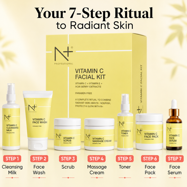 Vitamin C Facial Kit, With Vitamin C + E + Acai Berry Extracts, Radiant Skin Awaits