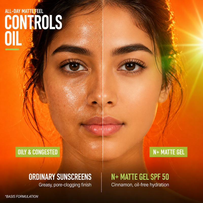 SPF 50 Matte Sunscreen Gel | Controls Oil (100 ml)