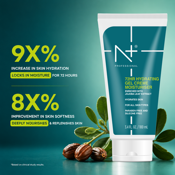 72 Hr Hydrating Gel Creme Moisturiser, Enriched with Jojoba Leaf Extract, 100ml