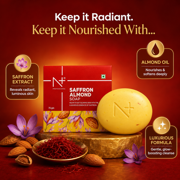 Saffron Almond Soap, For Glowing skin, Enriched With Luxurious Essenece Of Saffron, Pack of 3
