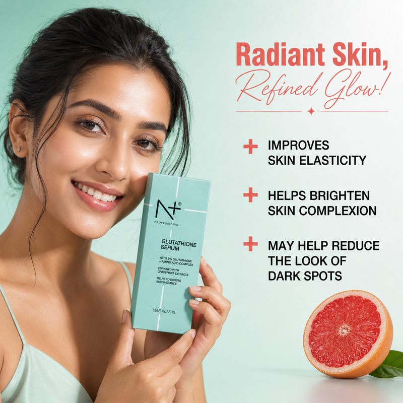 GLUTATHIONE 2% SERUM + ΑΜΙΝΟ ACID COMPLEX, Enriched with Grapefruit extracts, Helps to boosts skin radiance