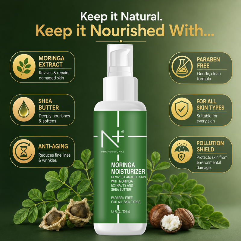 Moringa Moisturizer, Revives Damaged Skin, With Moringa Extracts & Shea Butter