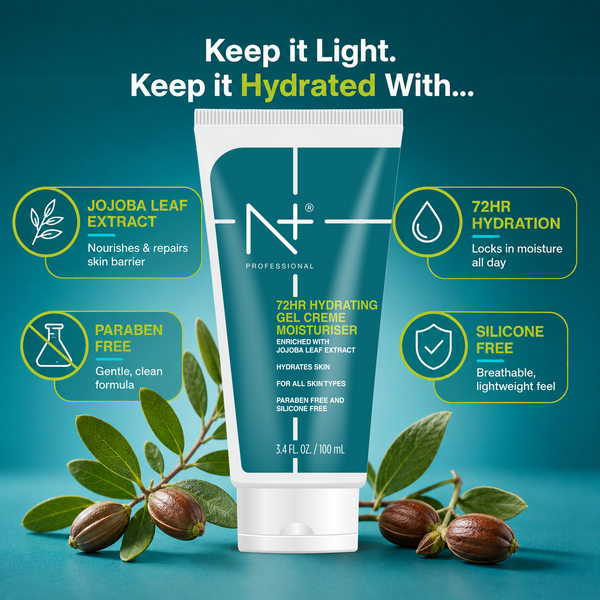 72 Hr Hydrating Gel Creme Moisturiser, Enriched with Jojoba Leaf Extract, 100ml