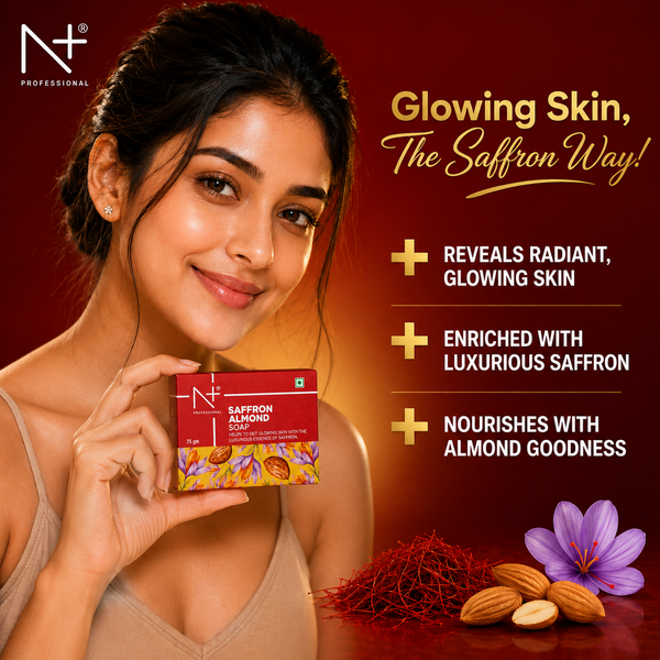Saffron Almond Soap, For Glowing skin, Enriched With Luxurious Essenece Of Saffron, Pack of 3