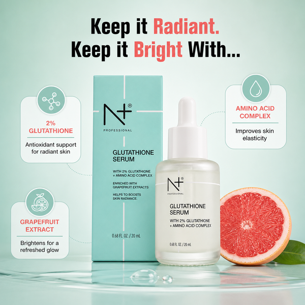 GLUTATHIONE 2% SERUM + ΑΜΙΝΟ ACID COMPLEX, Enriched with Grapefruit extracts, Helps to boosts skin radiance