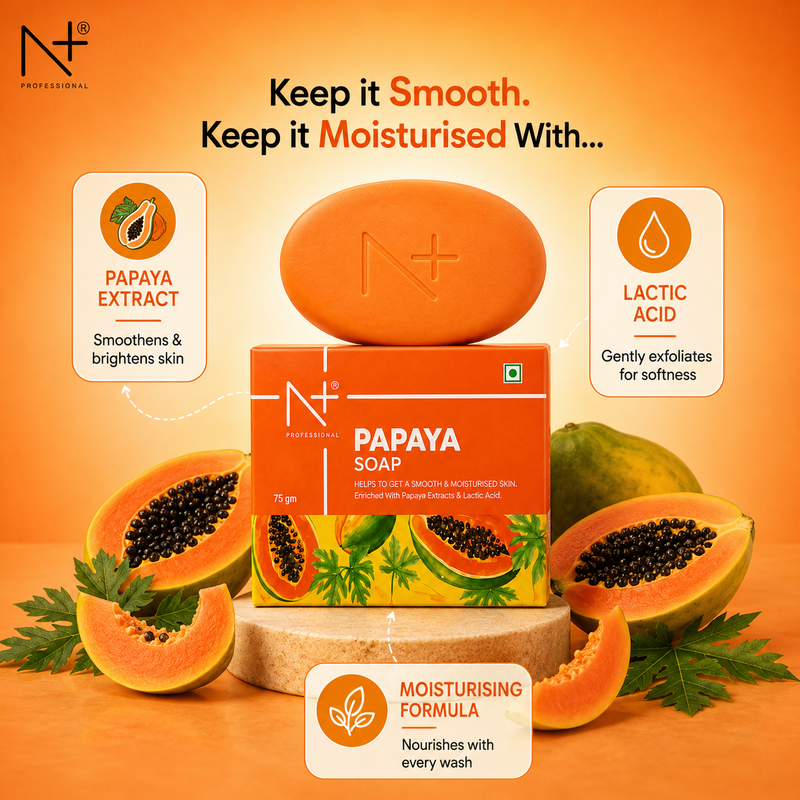 Papaya Soap, Make Skin Smooth & Moisturised, Pack of 3