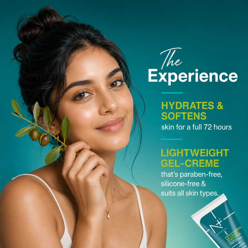 72 Hr Hydrating Gel Creme Moisturiser, Enriched with Jojoba Leaf Extract, 100ml