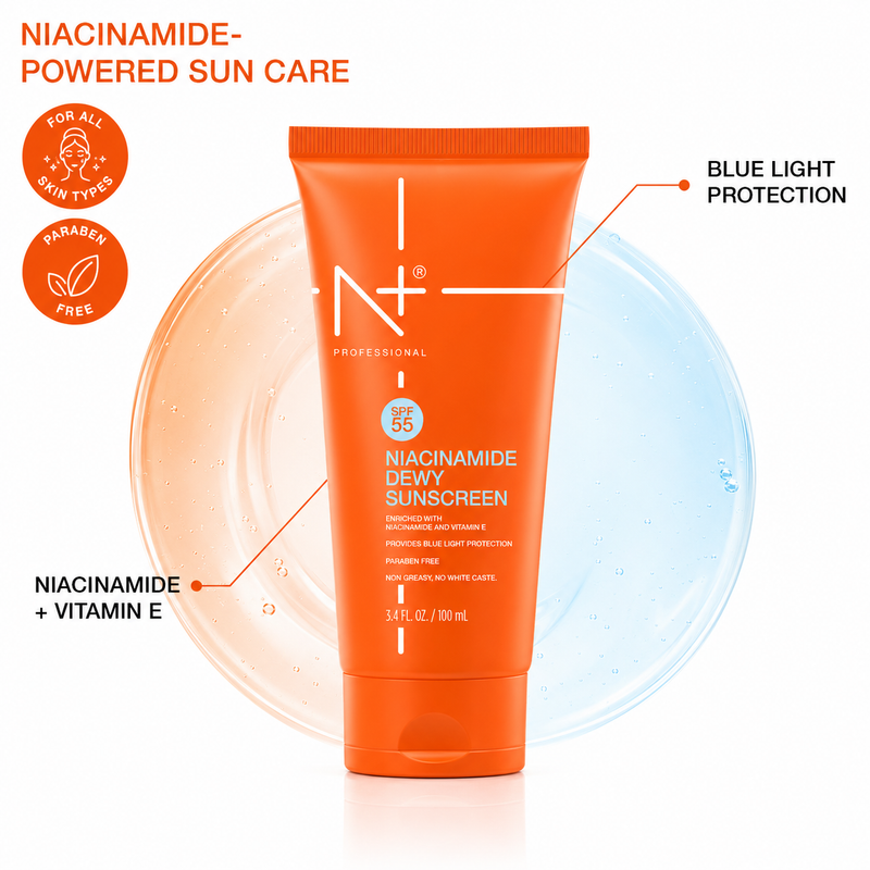 SPF 55 Niacinamide Dewy Sunscreen Cream | Non-Greasy (100 ML)