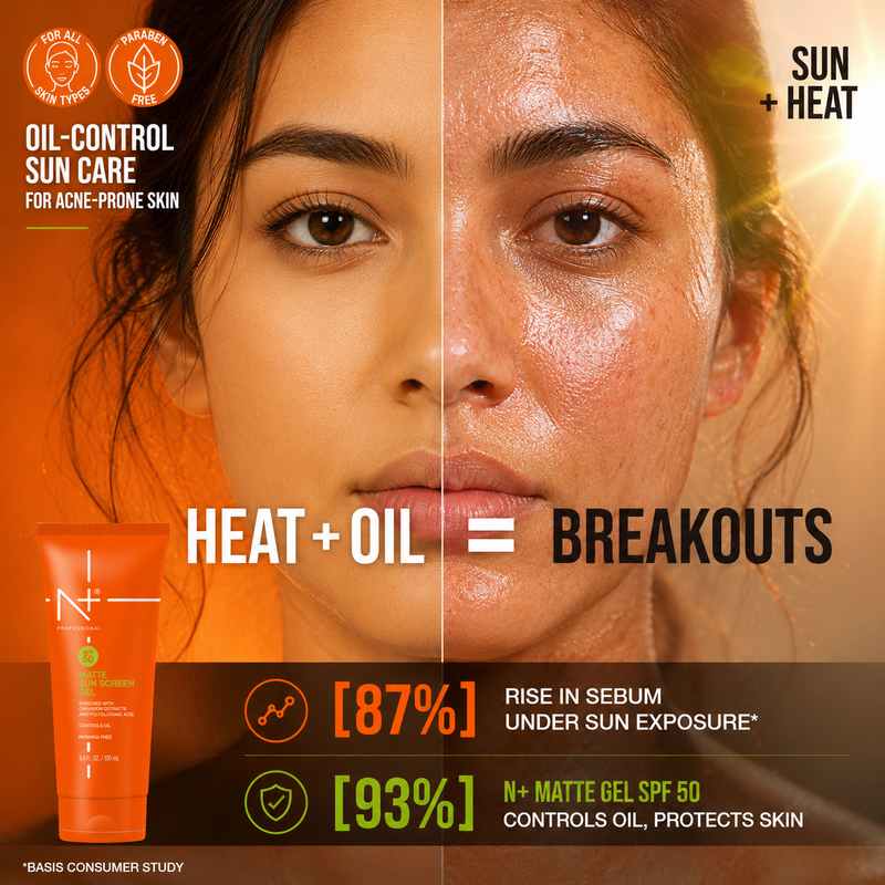 SPF 50 Matte Sunscreen Gel | Controls Oil (100 ml)