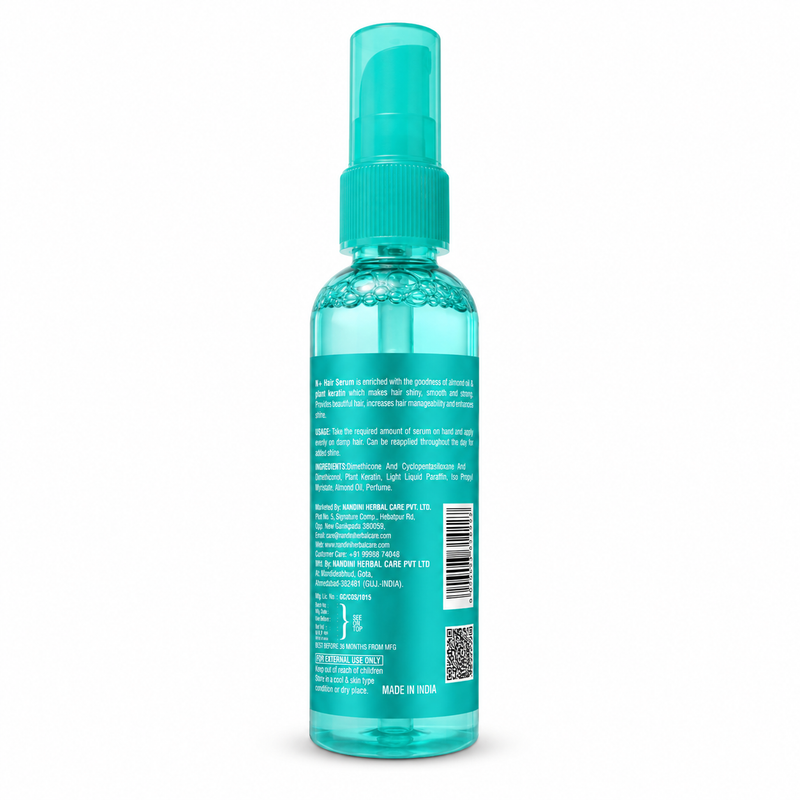 Hair Serum, Enriched with Almond Oil & Plant Keratin, Makes Hair Shiny & Smooth- 100ml