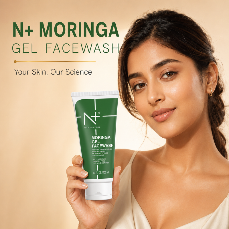 Moringa Gel Facewash, Revives Damaged Skin, With Moringa Extract & Vitamin E
