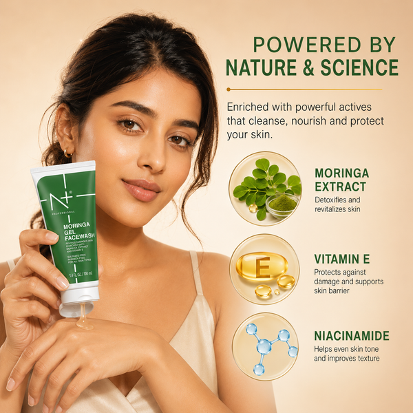 Moringa Gel Facewash, Revives Damaged Skin, With Moringa Extract & Vitamin E
