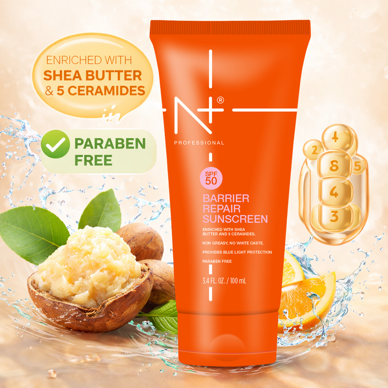 SPF 50 Barrier Repair Sunscreen Cream | Shea Butter & 5 Ceramides