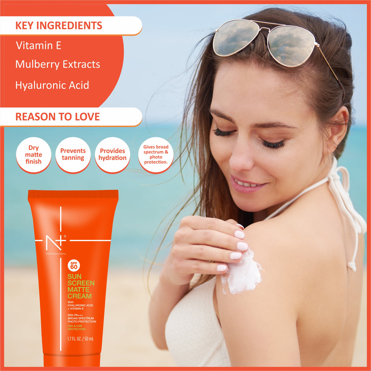 Sun Screen Matte Cream SPF 60