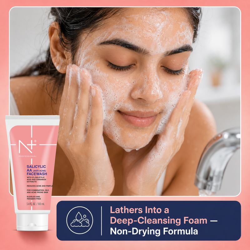 Salicylic AA (Anti Acne) Facewash, Reduce Acne & Pimple, SLS & Paraben Free- 100ml