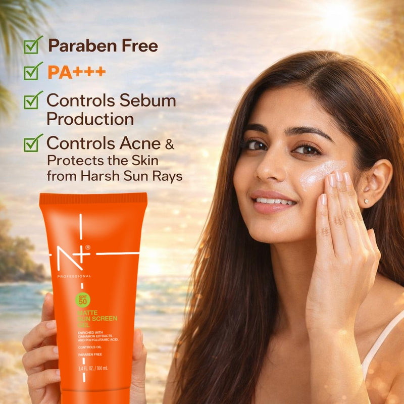 SPF 50 Matte Sunscreen Gel | Controls Oil (100 ml)