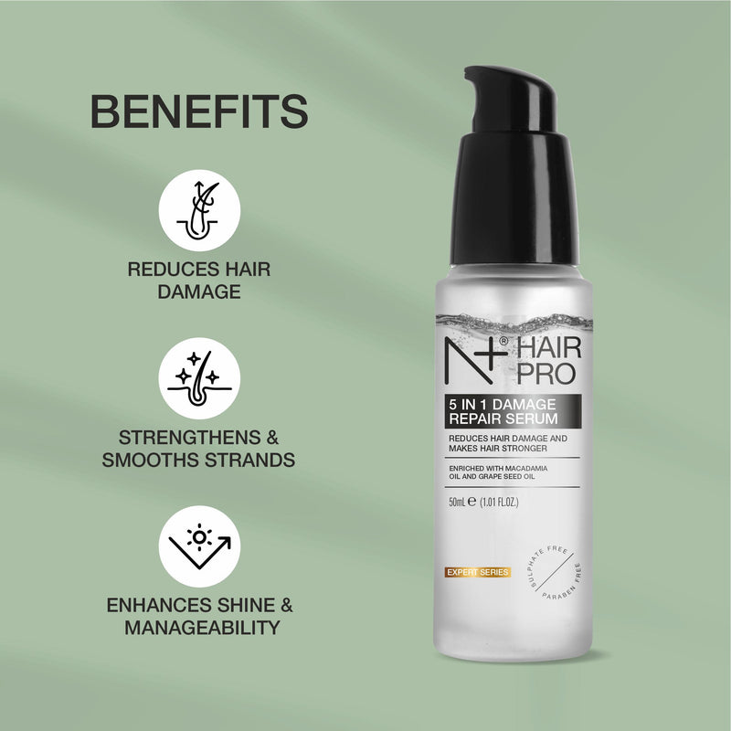 Hair Pro 5 in 1 Damage Repair Serum | Macadamia Oil & Grape Seed Oil