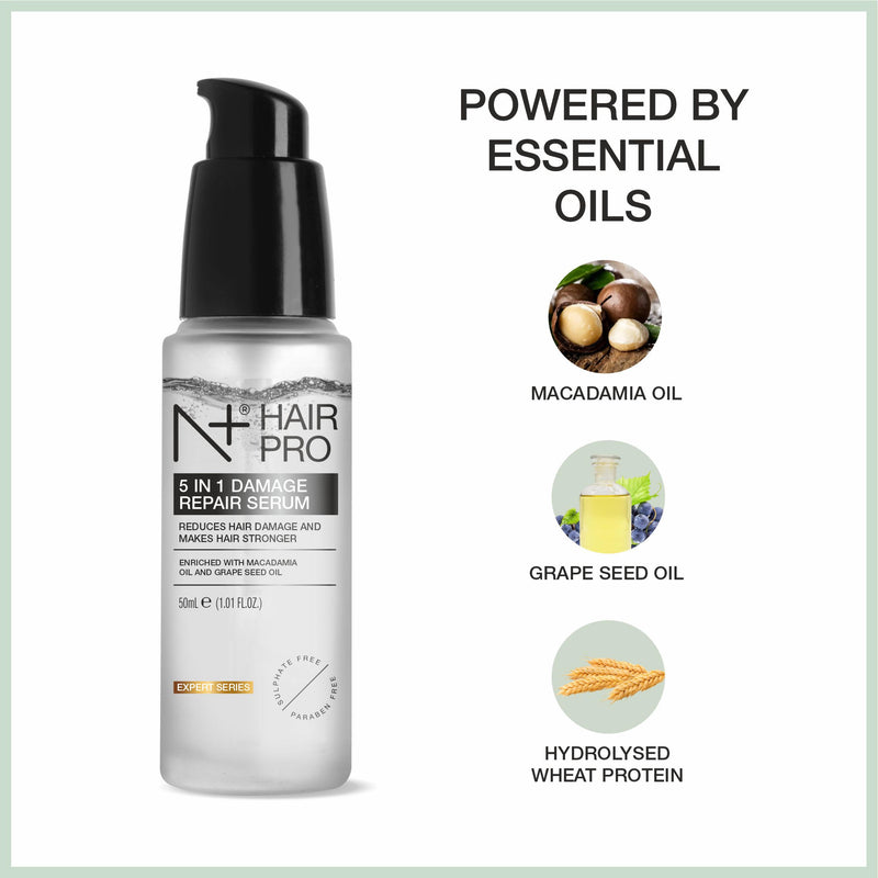 Hair Pro 5 in 1 Damage Repair Serum | Macadamia Oil & Grape Seed Oil